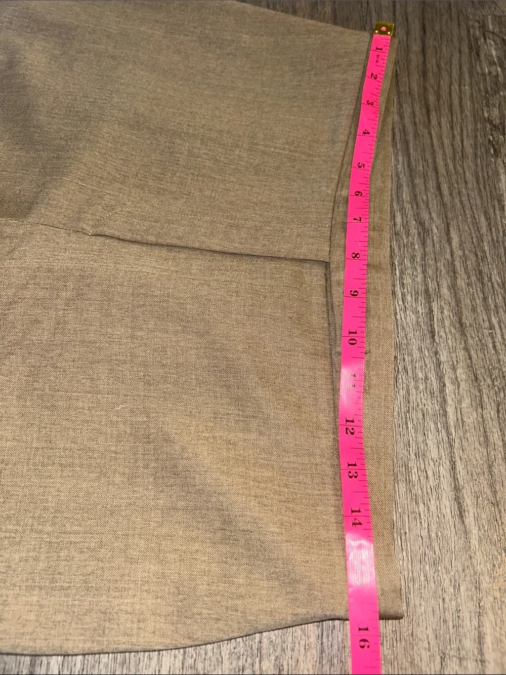Ann Taylor Stretch Wool Blend Tan Beige Straight Leg Dress Pants Size 10 - Picture 8 of 9